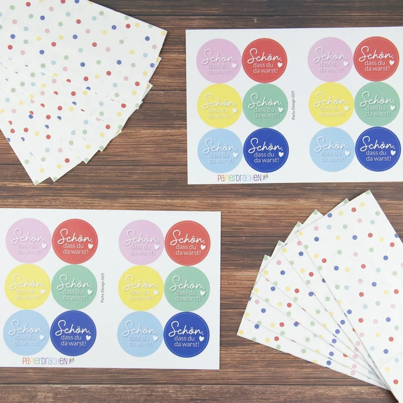 DIY Set Bunte Konfetti Geburtstagstüten