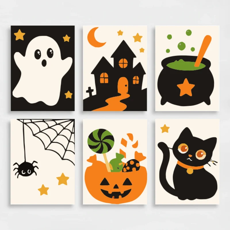 Spooky Cute Halloween - Mini Paint by Numbers Set