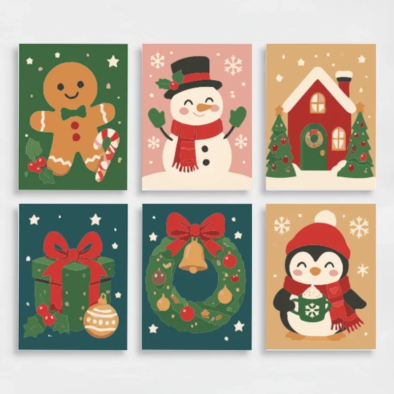 Christmas Friends - Mini Paint by Numbers Set