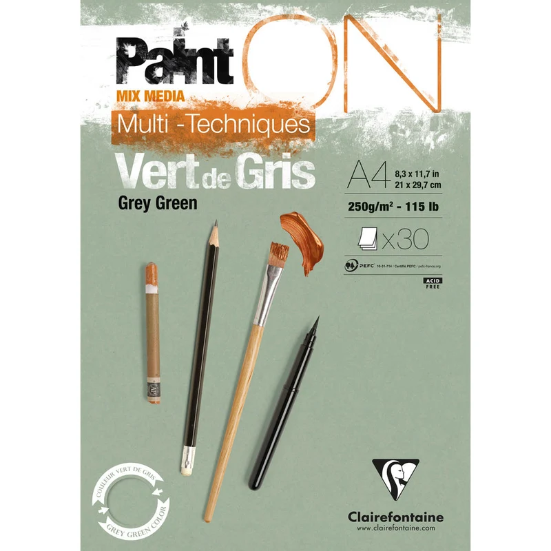 Clairefontaine Paint'On Mix Media blok 250 g lepený