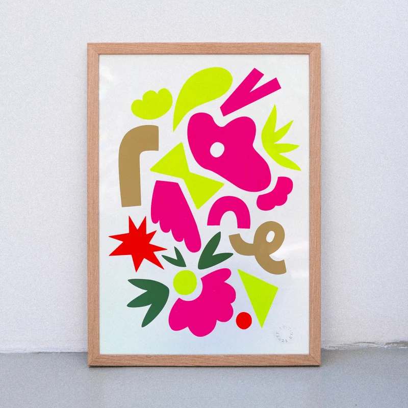 Neon Fraktal (DIN A3) | Edition SCHEE | Siebdruck