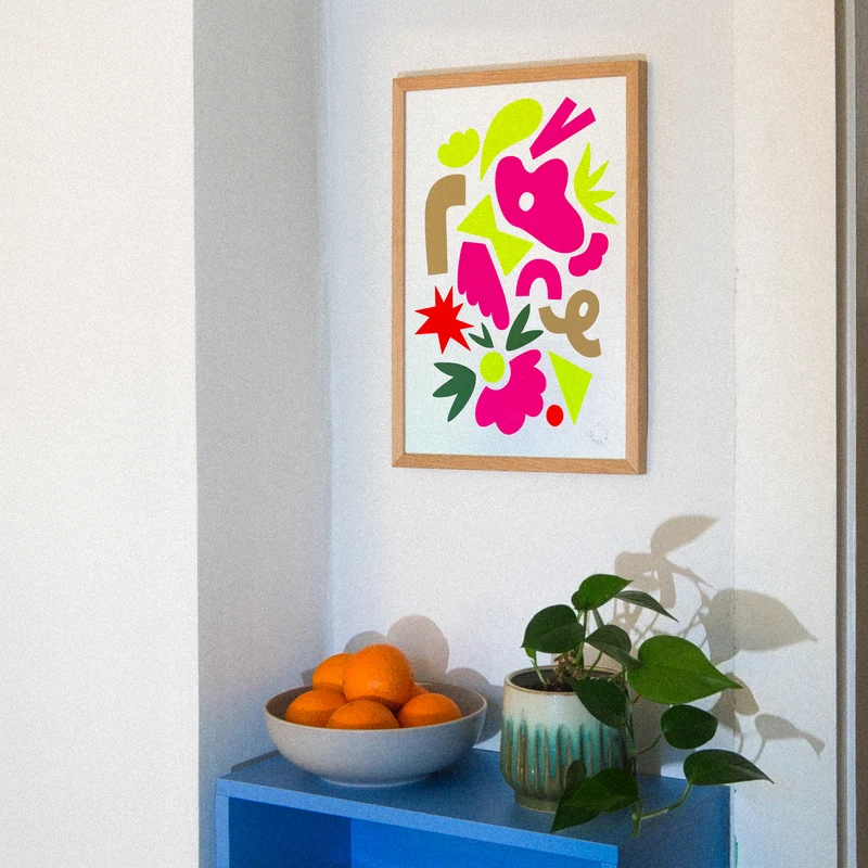 Neon Fraktal (DIN A3) | Edition SCHEE | Siebdruck