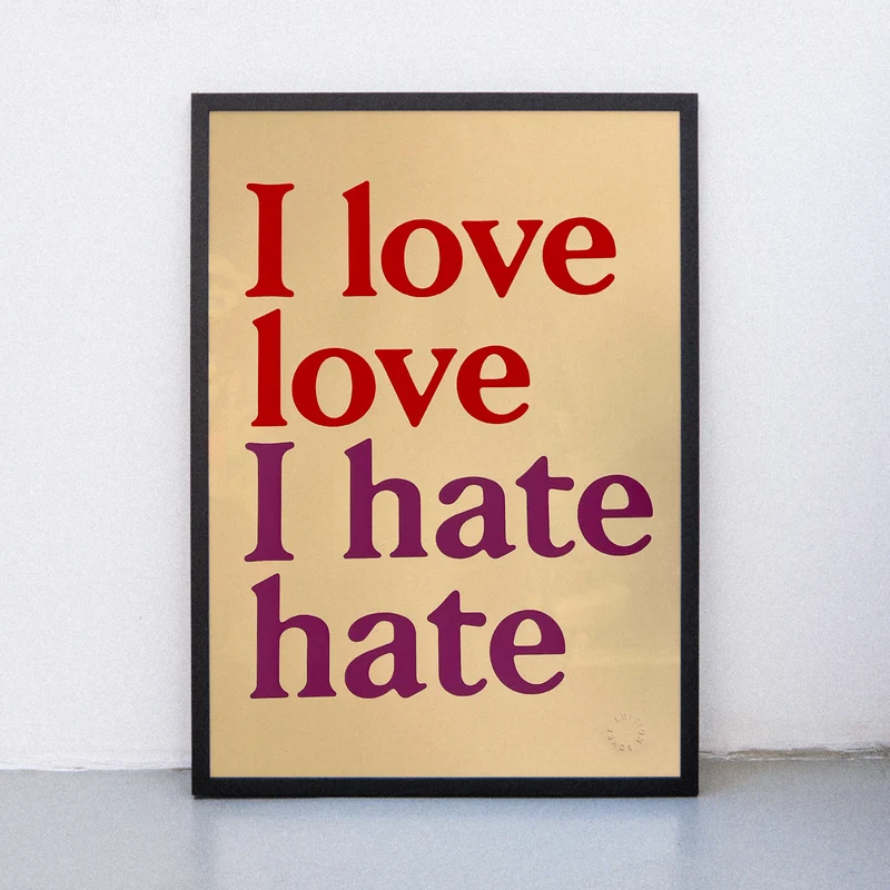 I love love (A2) | Edition SCHEE | Siebdruck