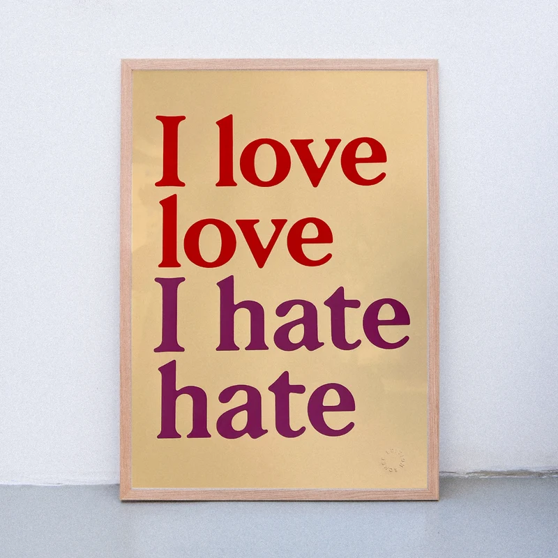 I love love (A2) | Edition SCHEE | Siebdruck