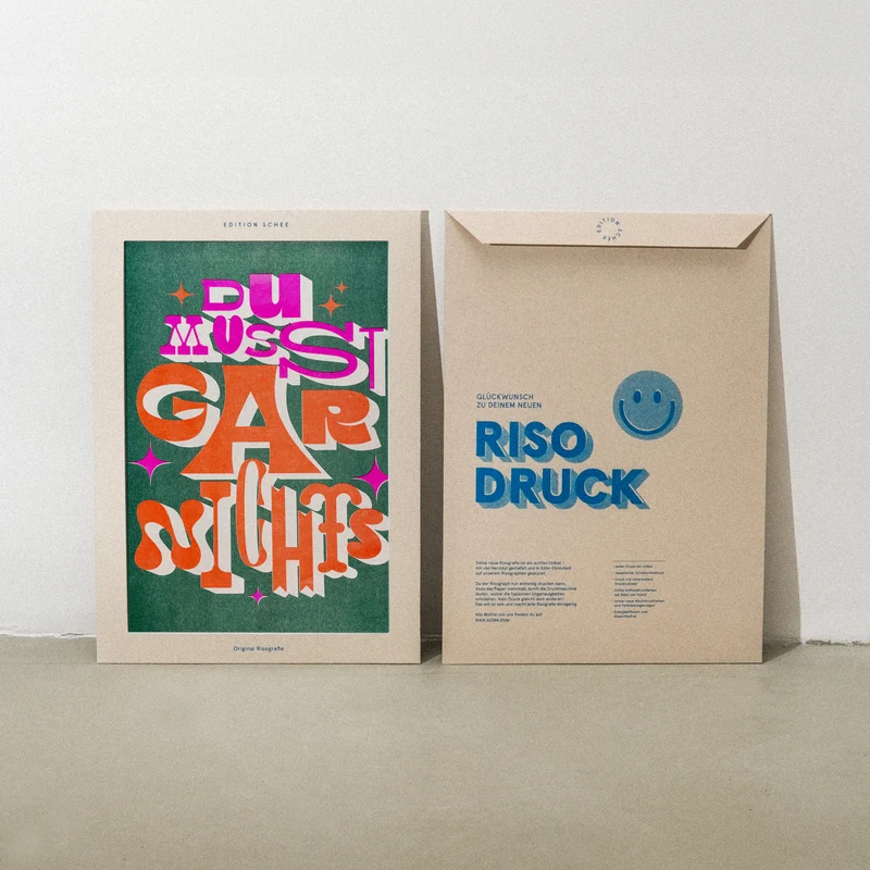Du musst gar nichts (DIN A3) | Edition SCHEE | Risographie