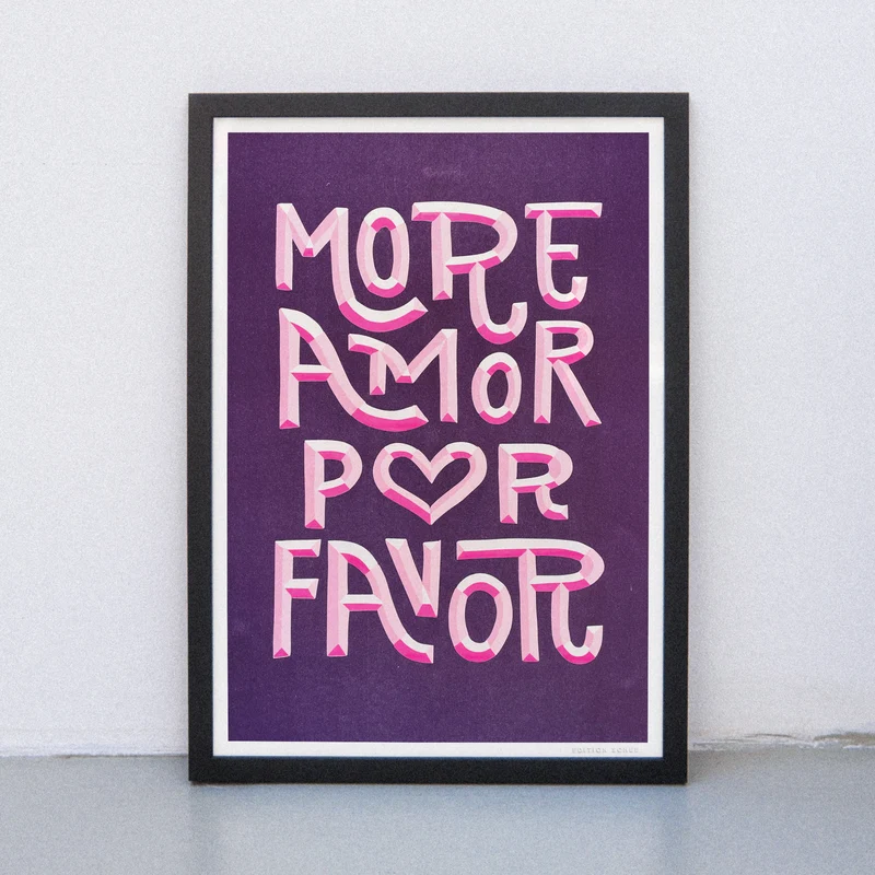 More Amor por favor (DIN A3) | Edition SCHEE | Risographie