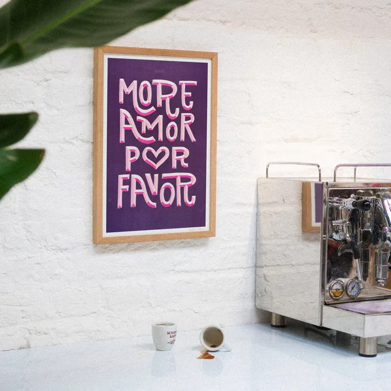More Amor por favor (DIN A3) | Edition SCHEE | Risographie