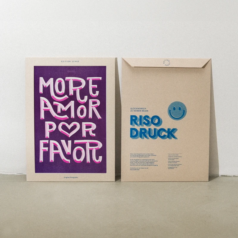 More Amor por favor (DIN A3) | Edition SCHEE | Risographie