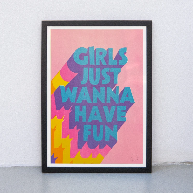 Girls just wanna (DIN A3) | Edition SCHEE | Risographie