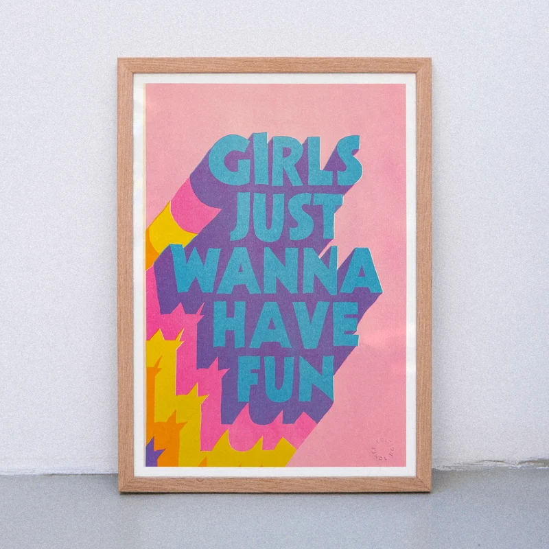Girls just wanna (DIN A3) | Edition SCHEE | Risographie