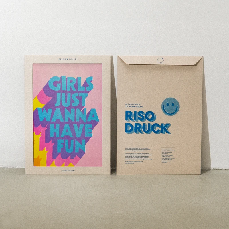 Girls just wanna (DIN A3) | Edition SCHEE | Risographie