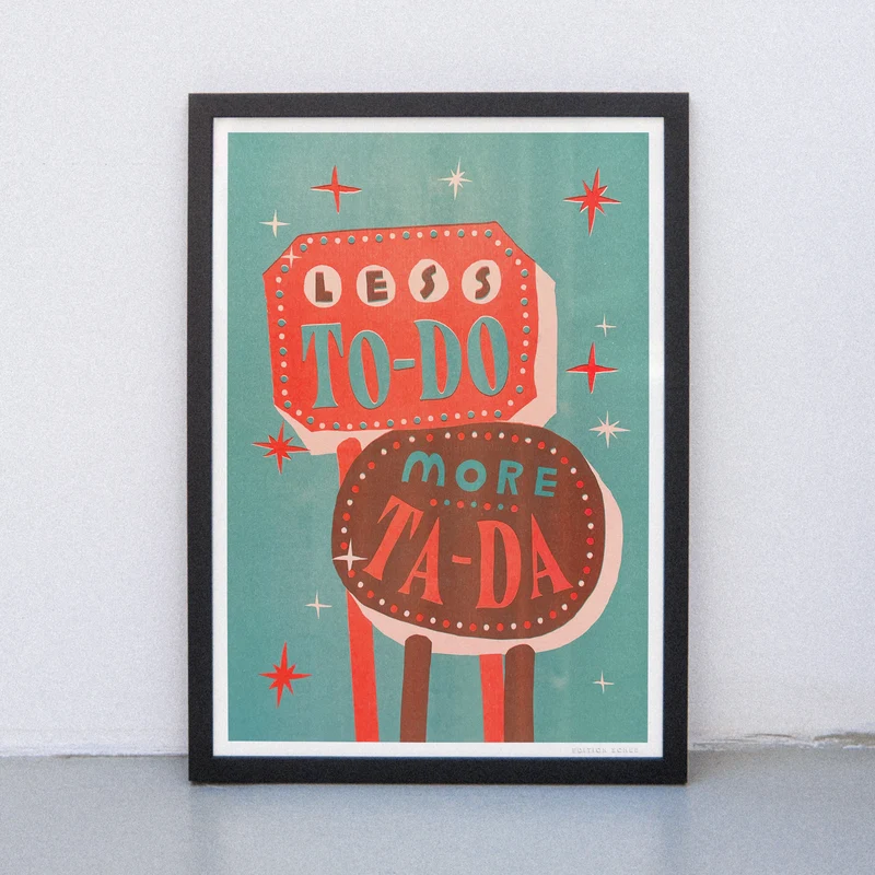 Less To Dos (DIN A3) | Edition SCHEE | Risographie
