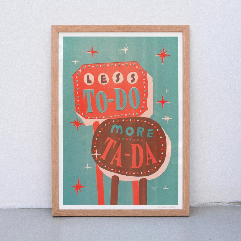 Less To Dos (DIN A3) | Edition SCHEE | Risographie