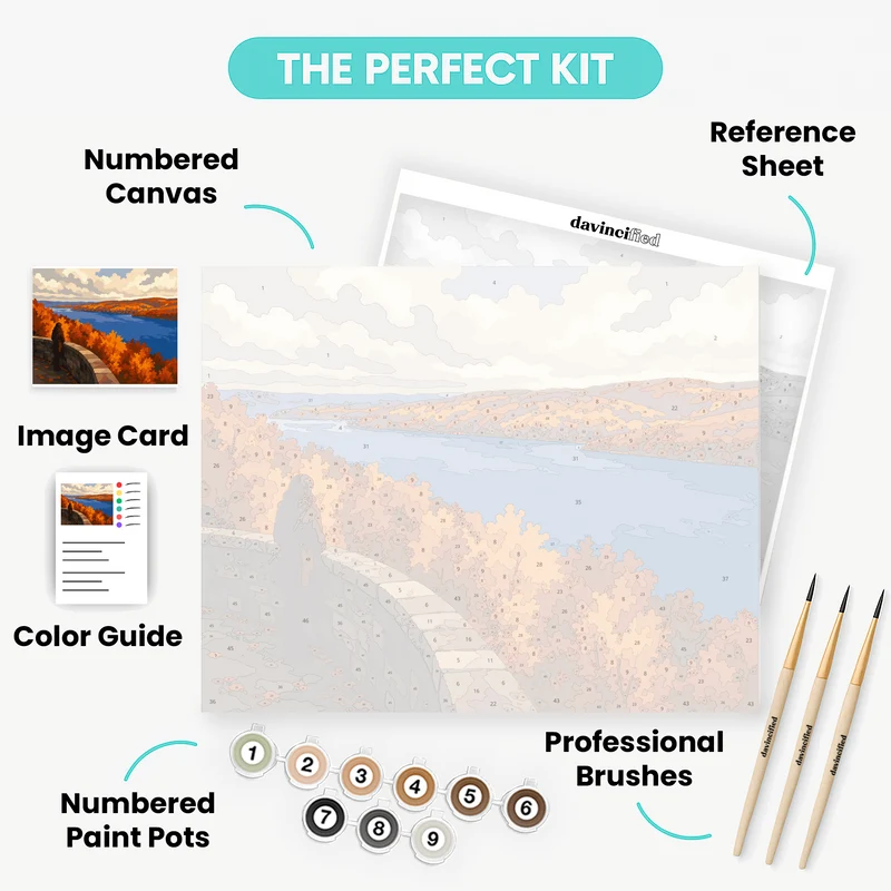 Autumn River Overlook - Paint by Numbers Kit