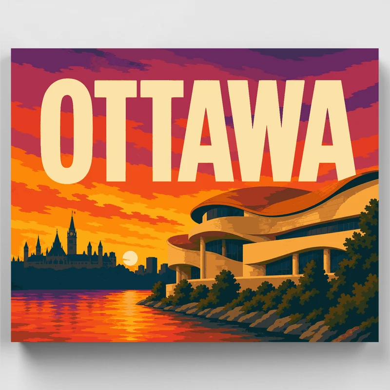 Sunset Over Ottawa - Paint by Numbers Kit