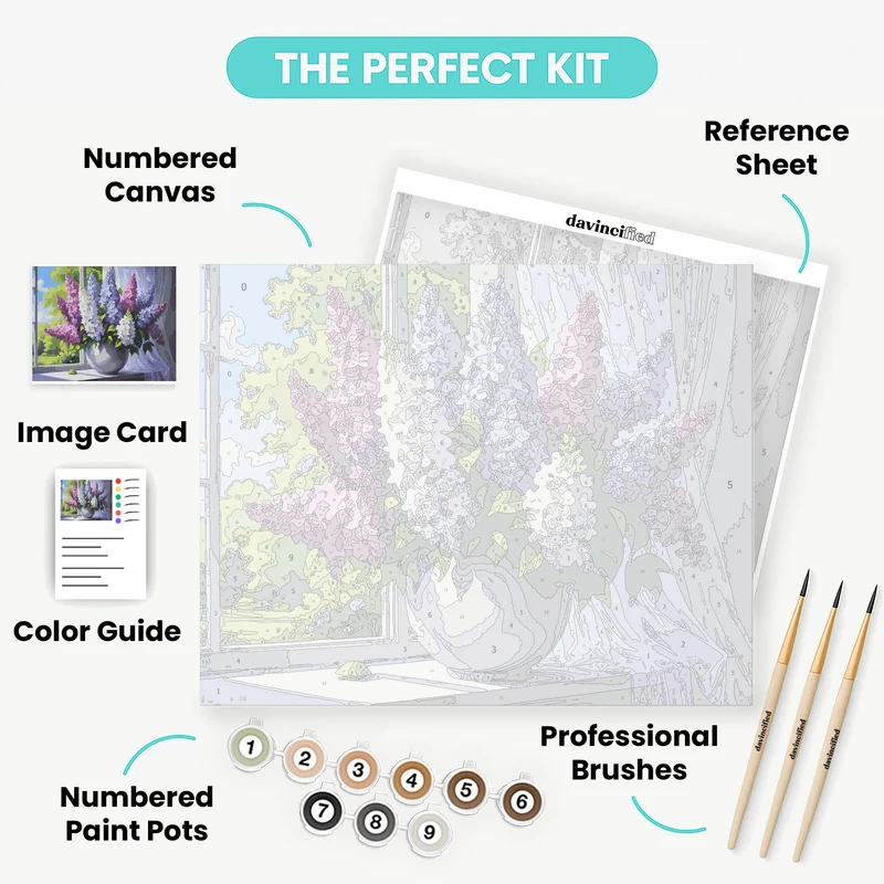 Lilacs by the Window - Paint by Numbers Kit