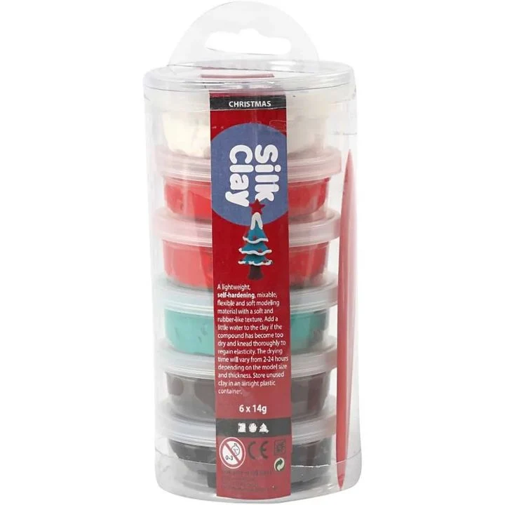 Маса за моделиране Silk Clay Vianoce 6 х 14 гр