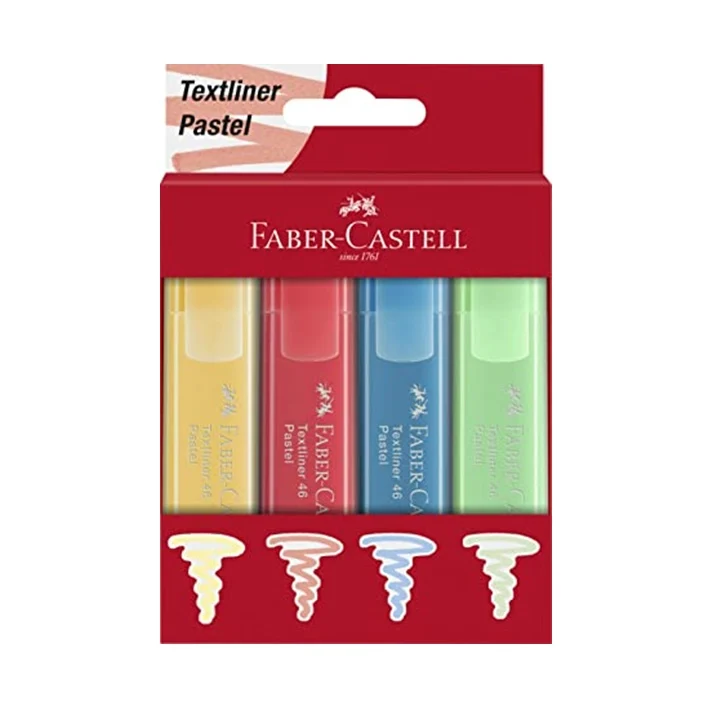 Маркери Faber-Castell 1546 Pastel - 4 броя