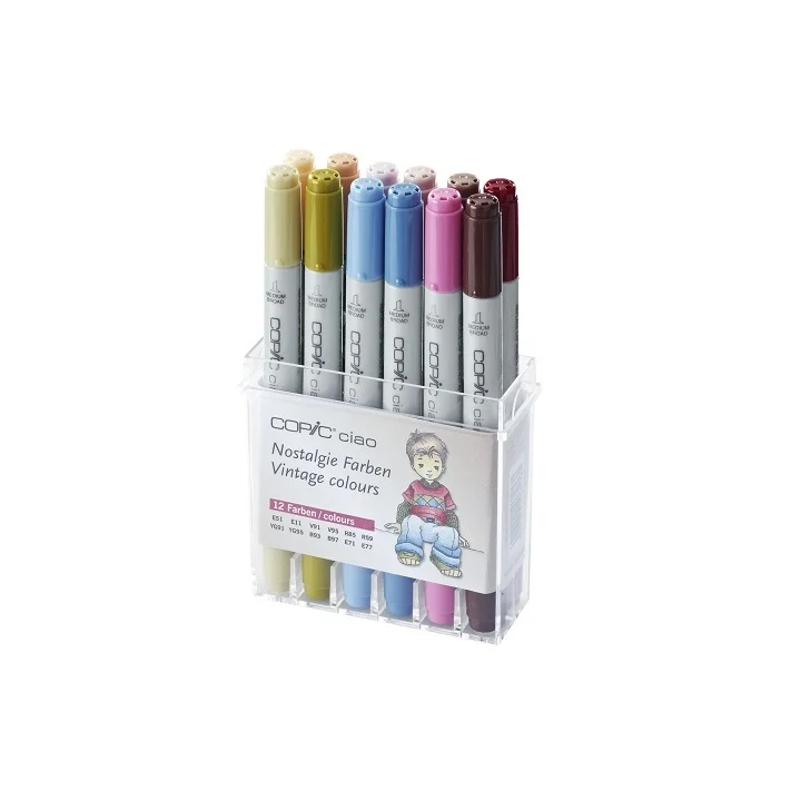 Маркери COPIC Ciao Vintage Colours - комплект 12 броя