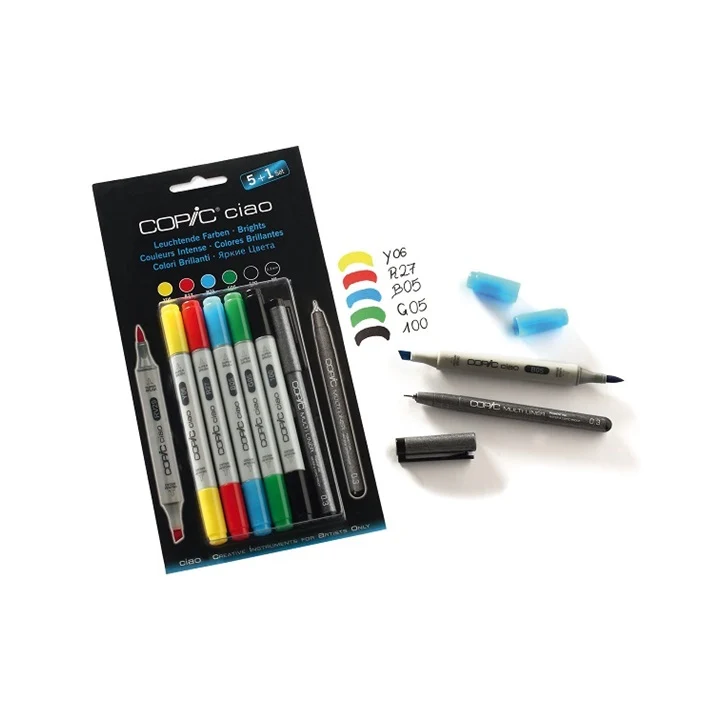 Маркери COPIC Ciao Bright Tones - комплект 5+1