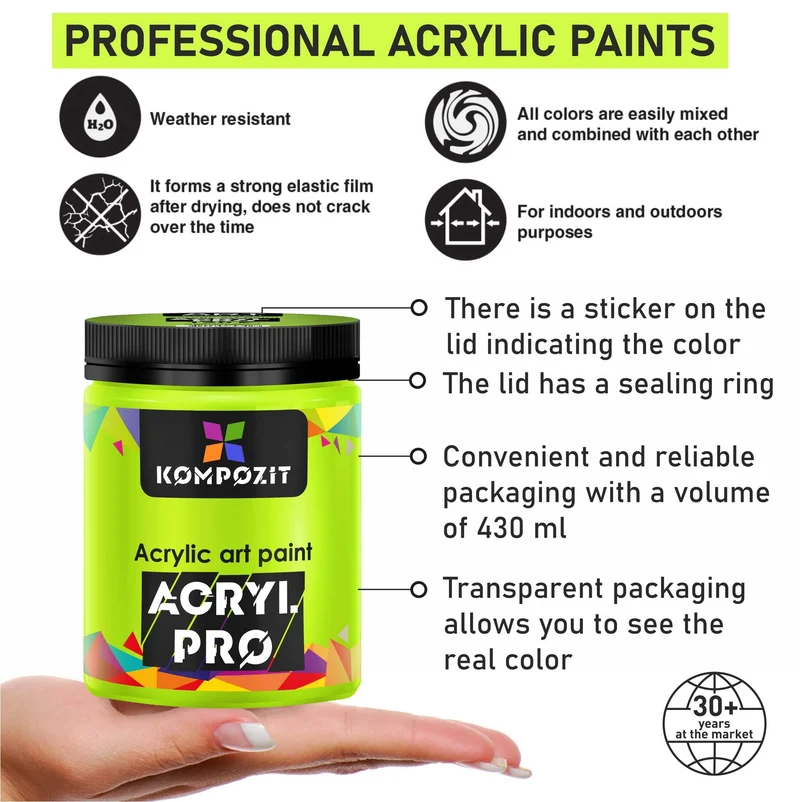 Акрилна боя ACRYL PRO ART Kompozit 430 ml