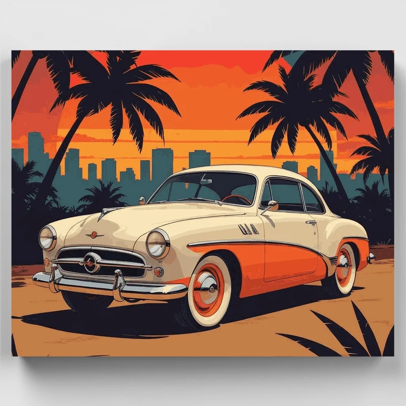Miami Sunset Classic - Paint by Numbers Kit