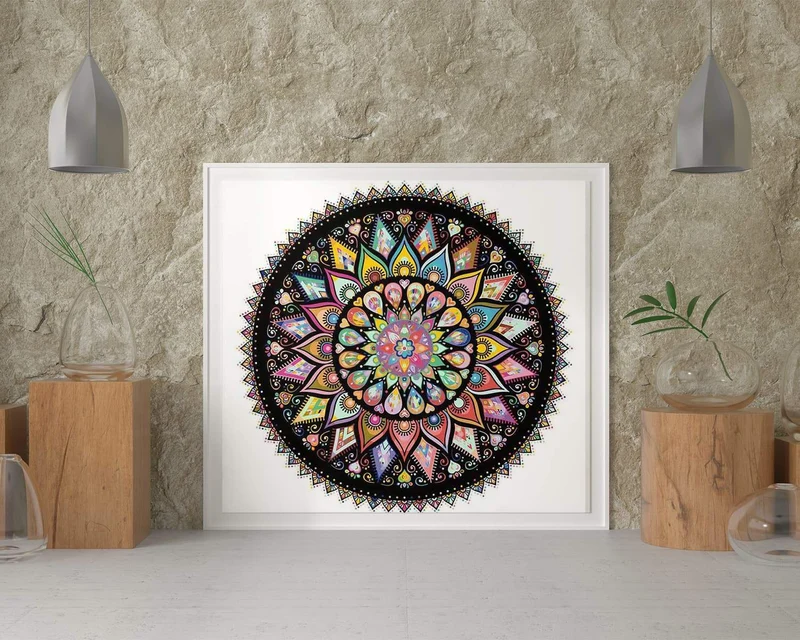 Malen nach Zahlen Bunter Mandala