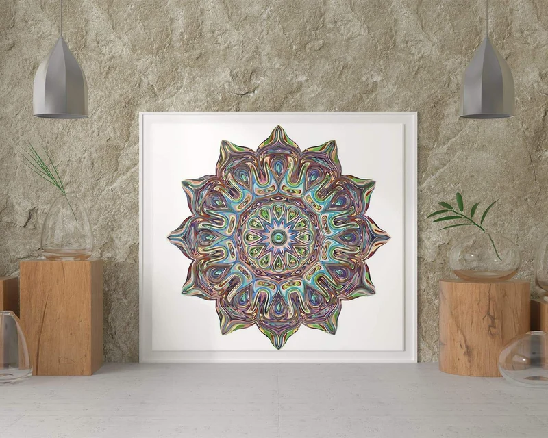 Malen nach Zahlen Mandala mit Farben