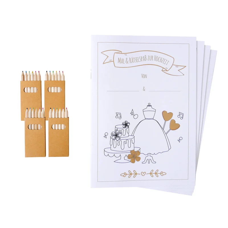 4er Set Hochzeitsmalbuch für Kinder