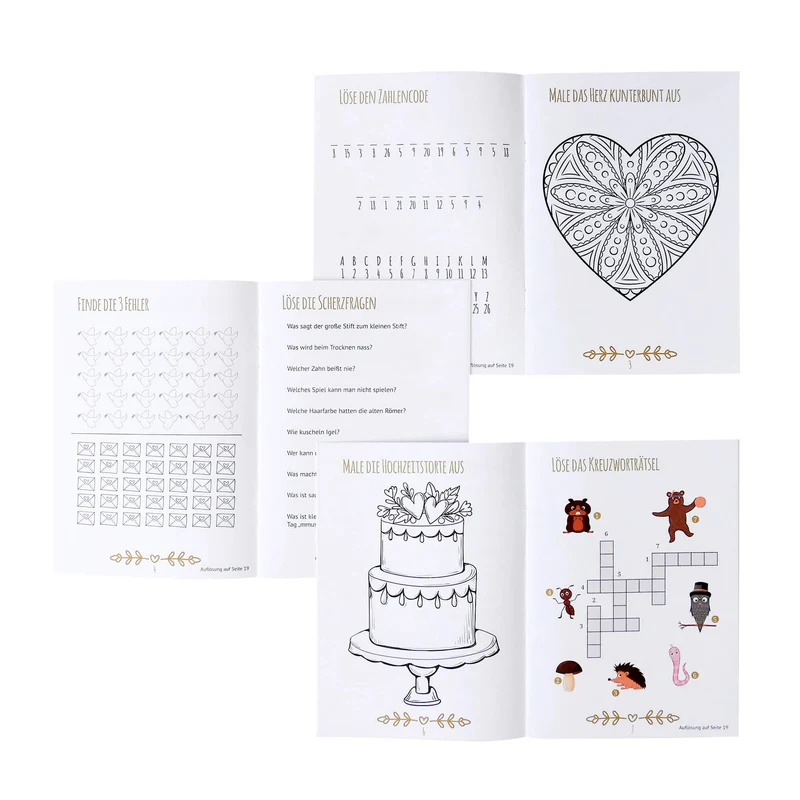 4er Set Hochzeitsmalbuch für Kinder