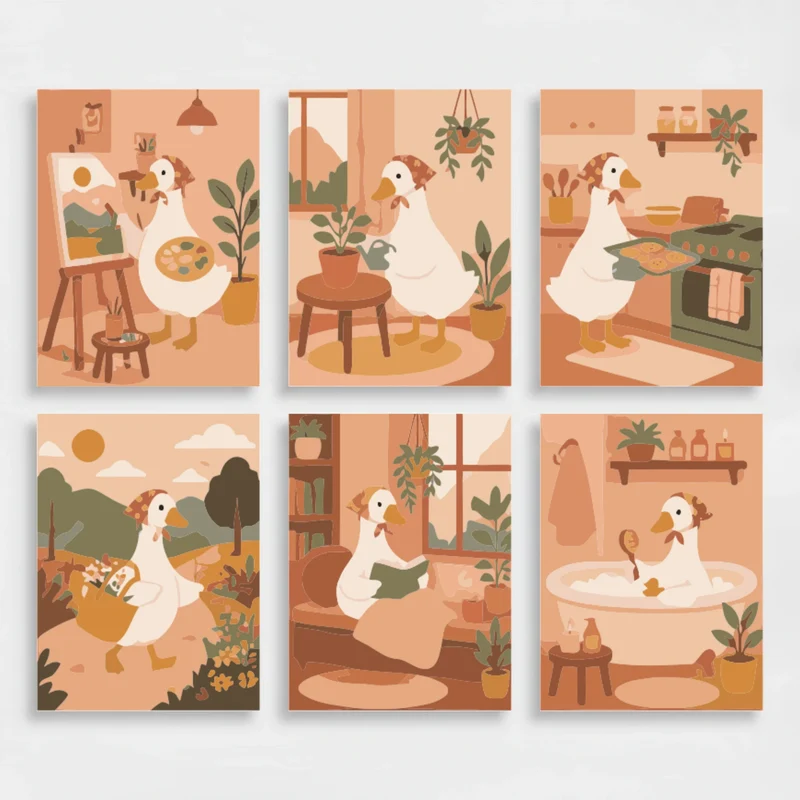 Cozy Duck Days - Mini Paint by Numbers Set