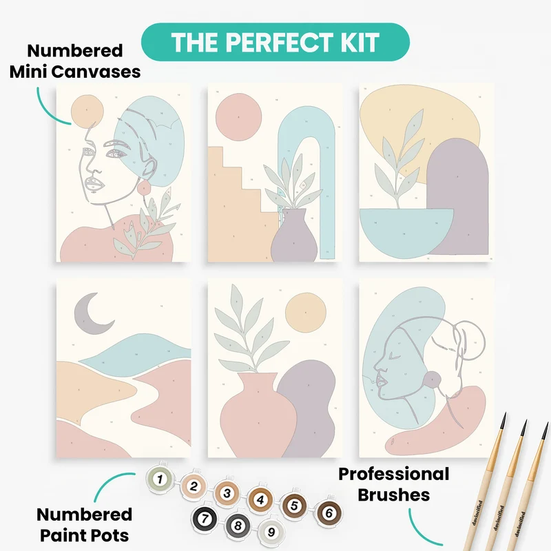 Boho Muse - Mini Paint by Numbers Set