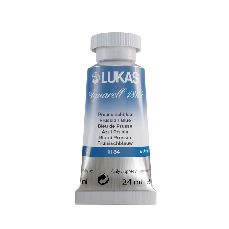 LUKAS Aquarell 1862 (24ml Tube) - Preußischblau 1134