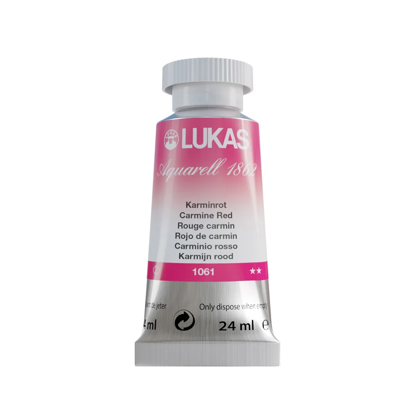 LUKAS Aquarell 1862 (24ml Tube) - Karminrot 1061
