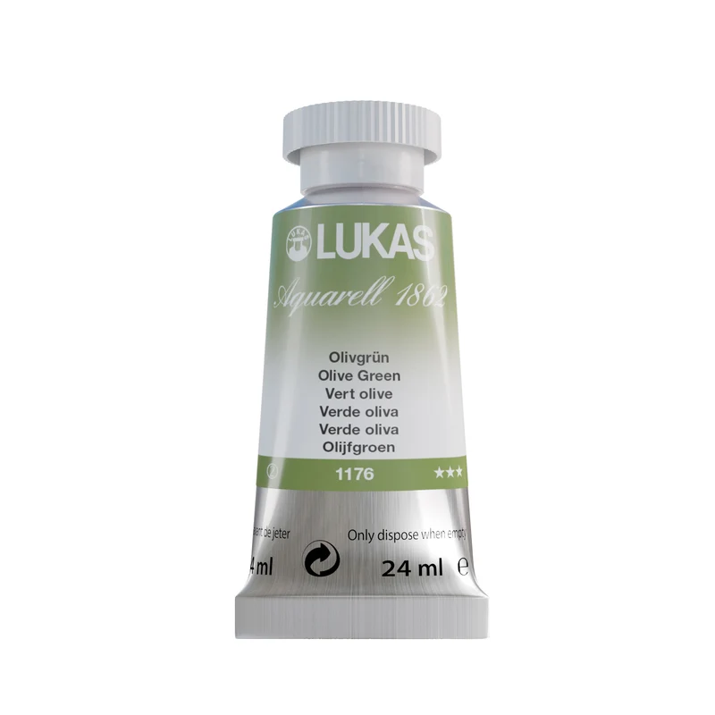 LUKAS Aquarell 1862 (24ml Tube) - Olivgrün 1176