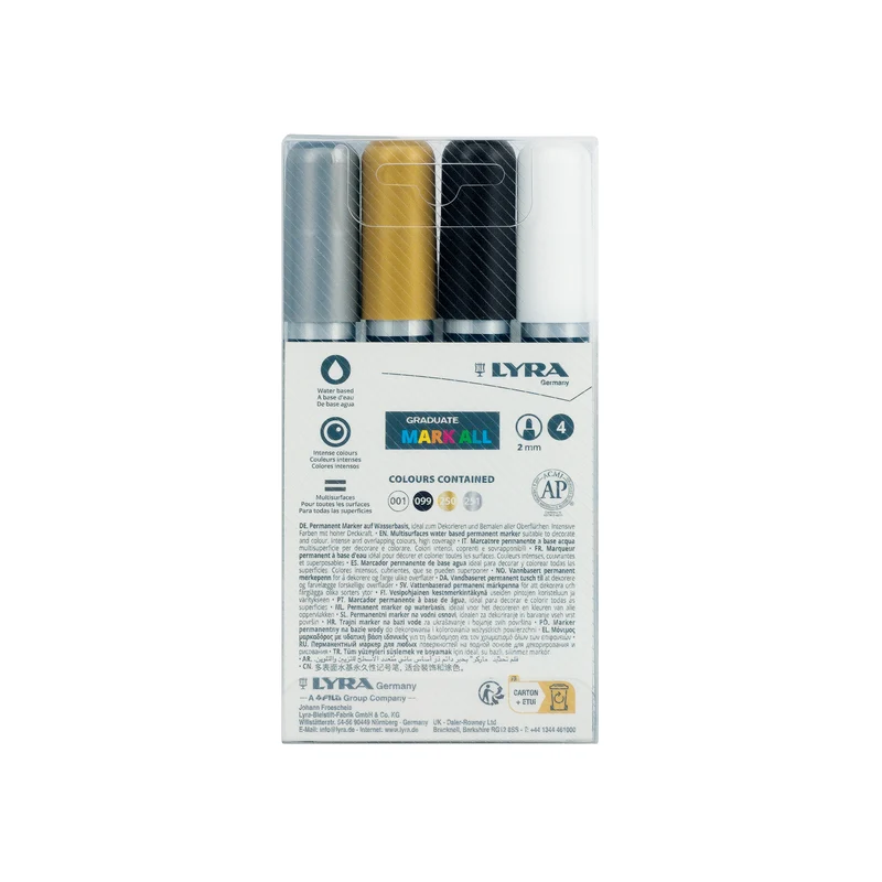 LYRA Graduate Mark All Set (4 Permanentmarker metallic, 2 mm)