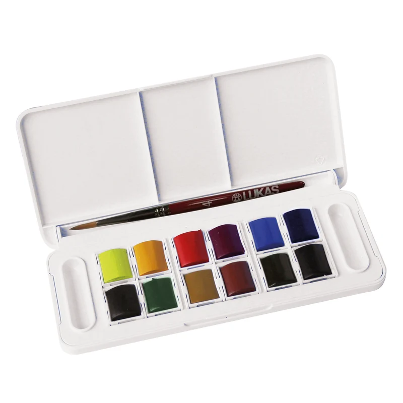 LUKAS Aquarell Studio Travel Set (12 halbe Näpfchen)