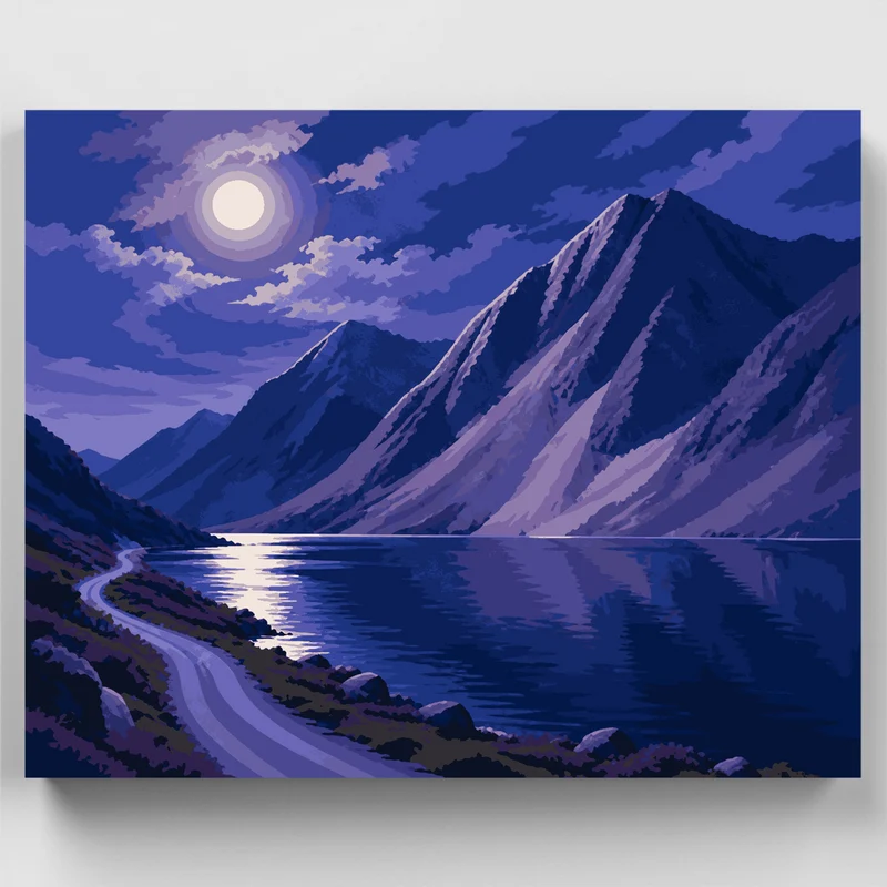 Moonlit Wastwater - Paint by Numbers Kit