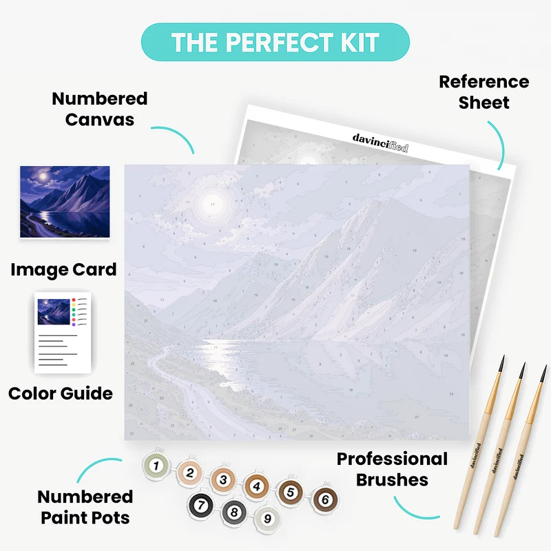 Moonlit Wastwater - Paint by Numbers Kit