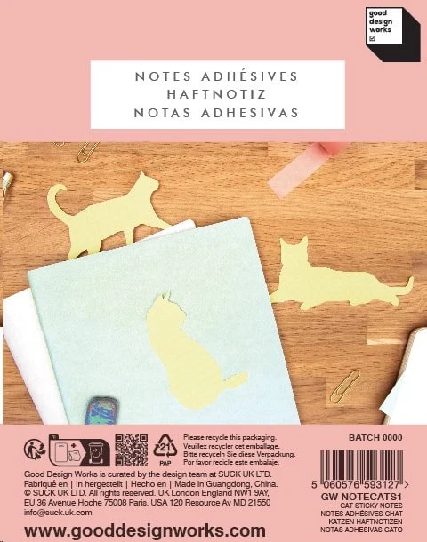 Tierische Haftnotizen 3er Set Katze | Hund