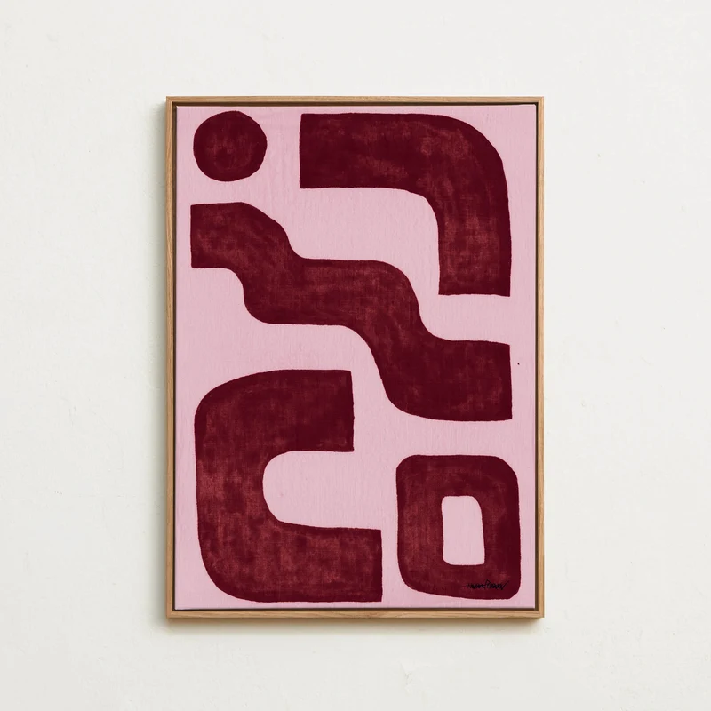 Canvas - Linen burgundy