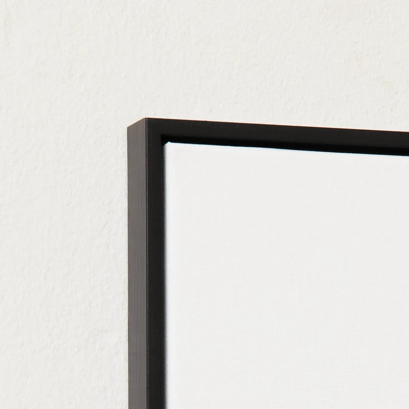 Canvas black wooden frame