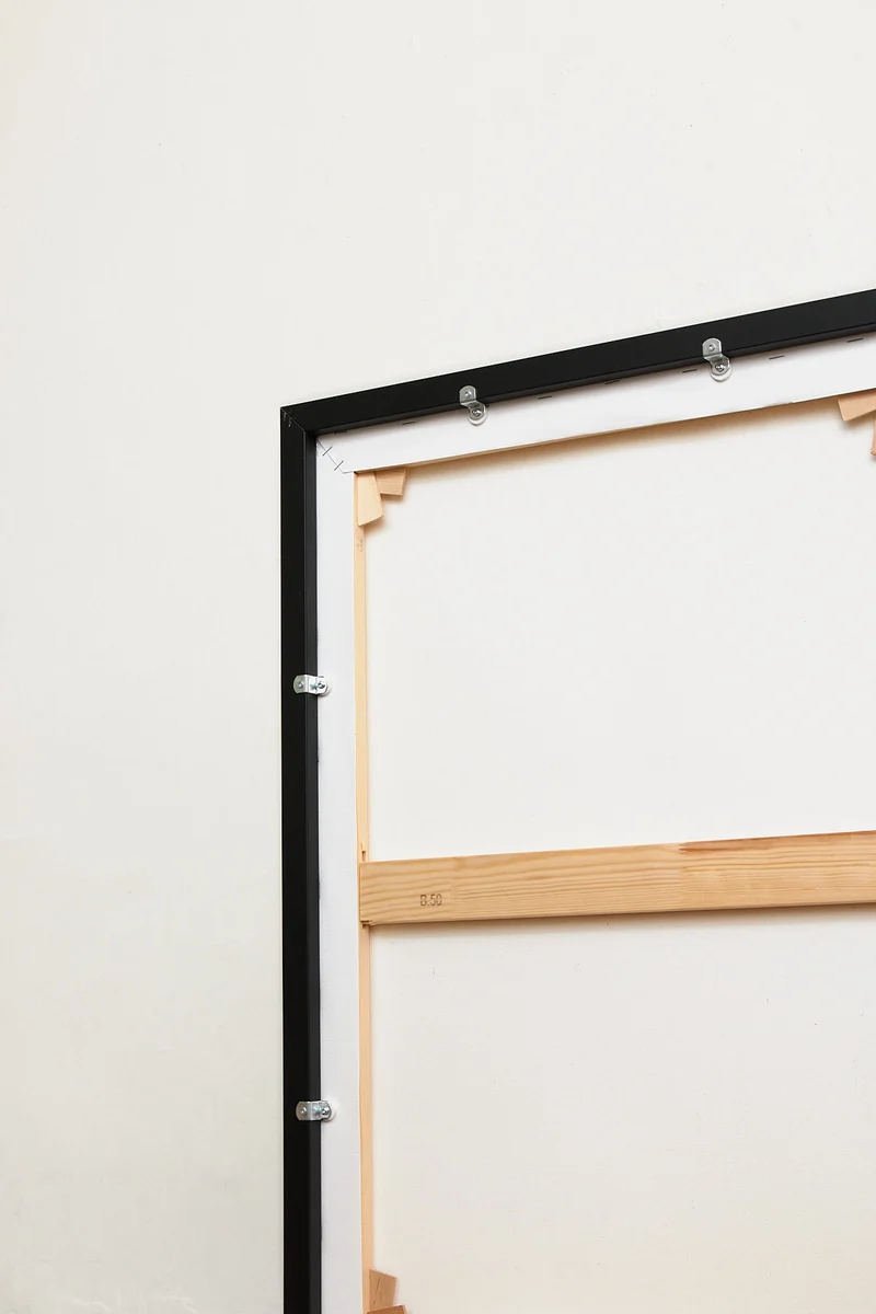 Canvas black wooden frame