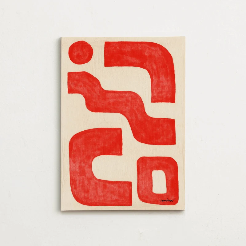 Canvas - Linen bright red