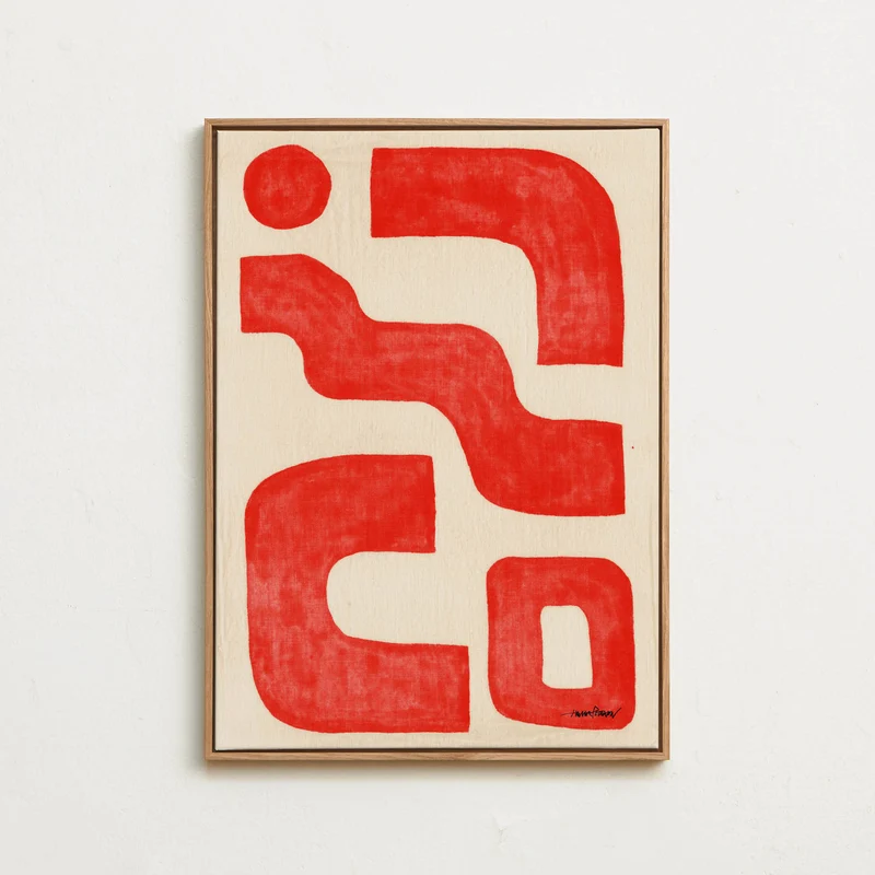 Canvas - Linen bright red