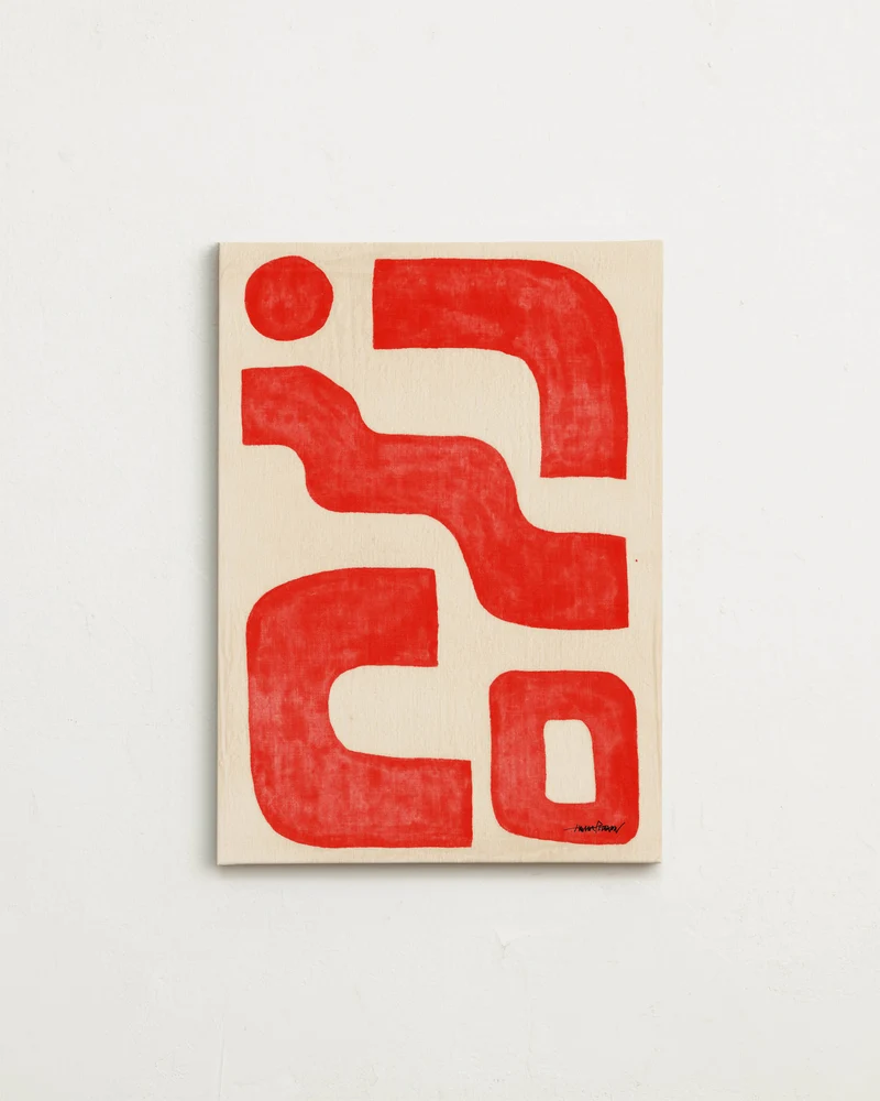 Canvas - Linen bright red