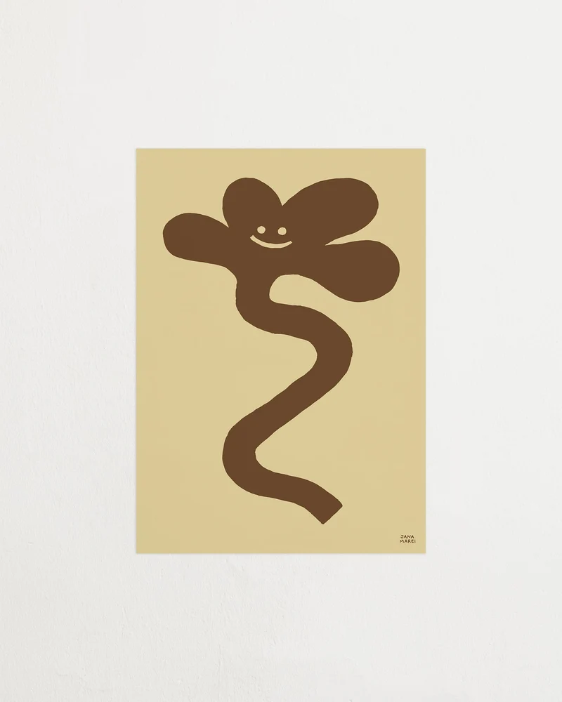 Wavy Flower Beige