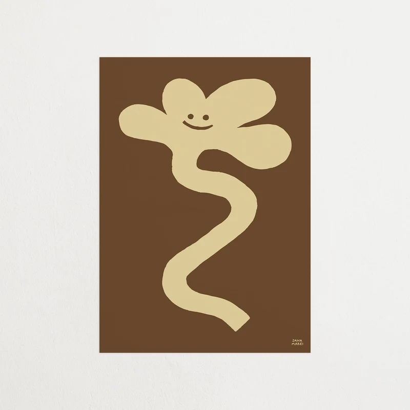 Wavy Flower Brown
