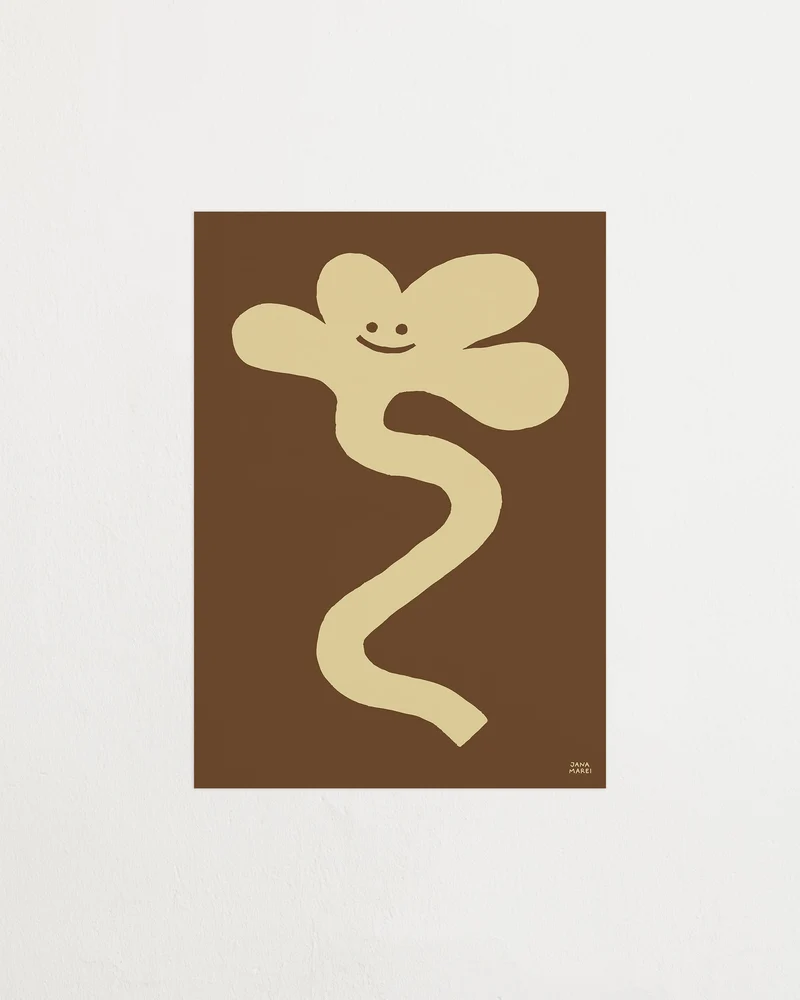Wavy Flower Brown