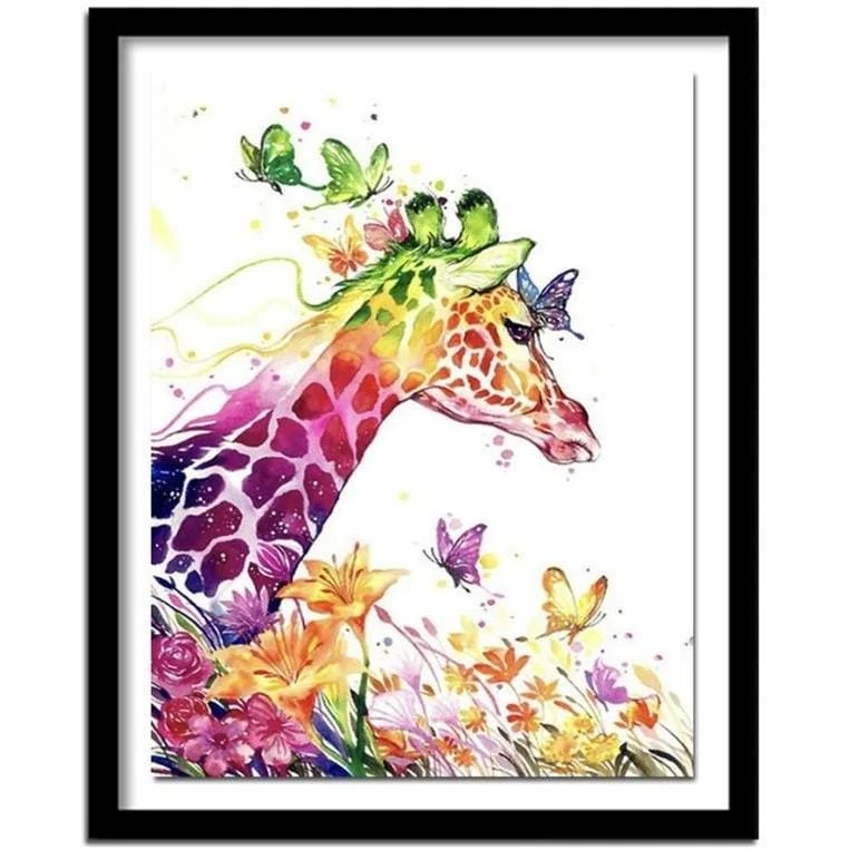 Malen nach Zahlen Bunte Giraffe